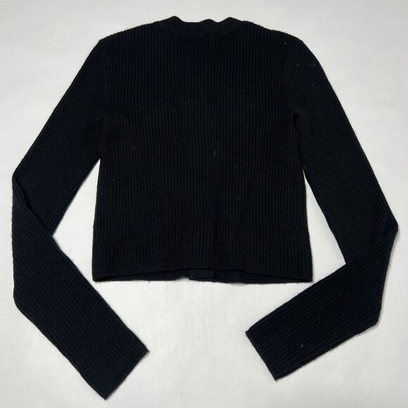 Loulou Studio Contoy Cropped Cardigan in Black - Picture 4 of 4